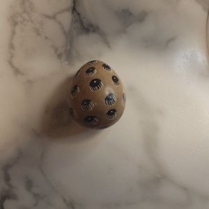 Etched Alabaster Egg